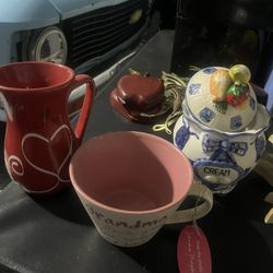 Grandmas Cup , Valentines Cup , Creamer Jar