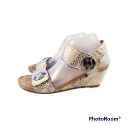 TAOS FOOTWEAR CAROUSEL 2 SNAKES PRINTS WEDGES SANDALS SIZE 40/9.5

