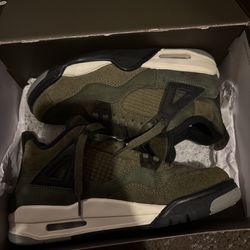 jordan 4’s olive  green 