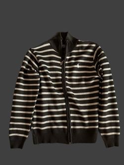 Polo Ralph Lauren Striped Full-Zip Knit Sweater