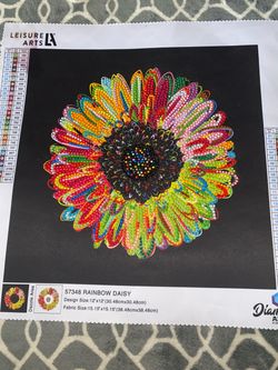Rainbow Daisy Diamond Art