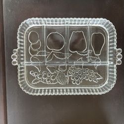 Indiana Glass Crystal Happenings 5-part Relish Tray