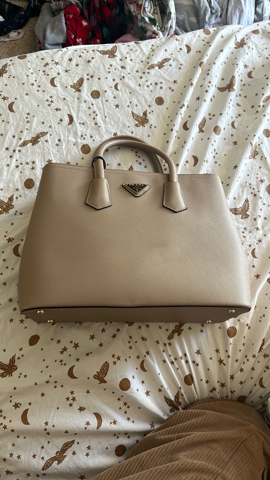 Beige Prada Tote Bag