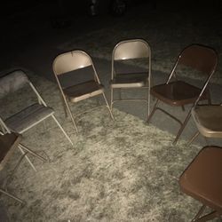 Nice Metal Fold Up Chairs Only $10 Each Firm Group Of People Shipping Overseas