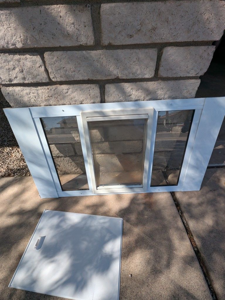 In-window Doggie Door