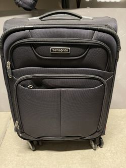 Samsonite Carry On Black Zip Handle Travel Luggage Suitcase Bag Expandable