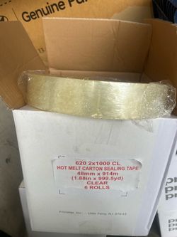 Primetac Clear Hot Melt Carton Sealing Tape 6 Rolls