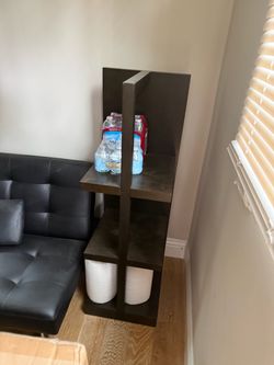 Dark Brown Tall Narrow Bookshelf