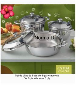 Set de ollas y cacerola vida sana nuevas en sus cajas 🌺princess house 🌺