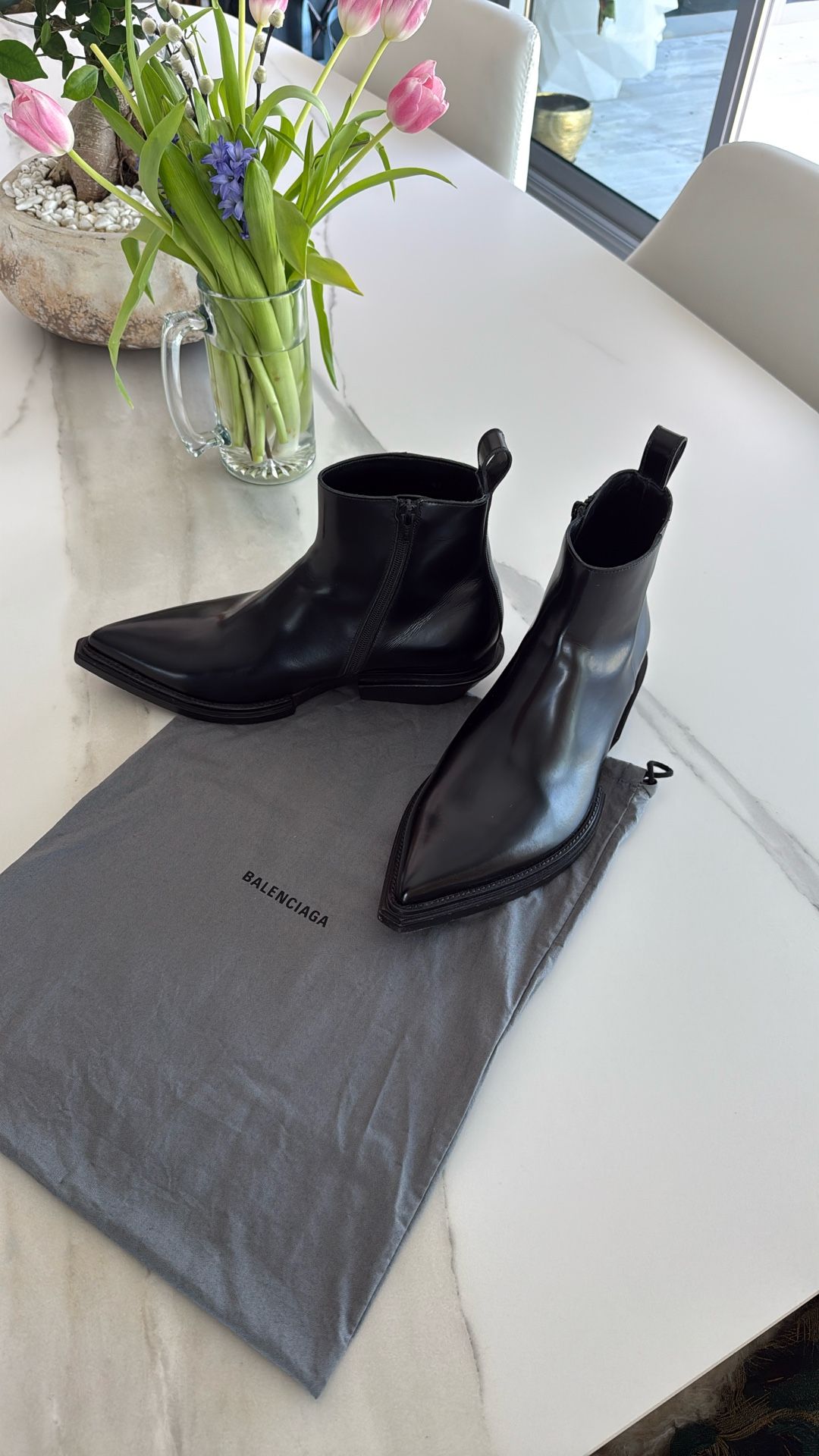 Balenciaga Men Leather Boots