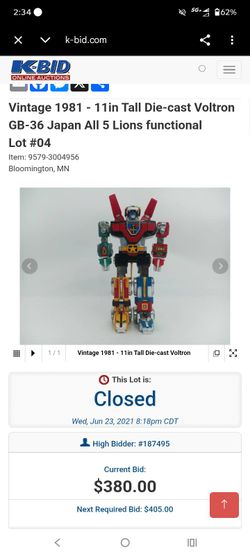 Vintage 1981 Die-Cast Voltron GB-36 All 5 Lions