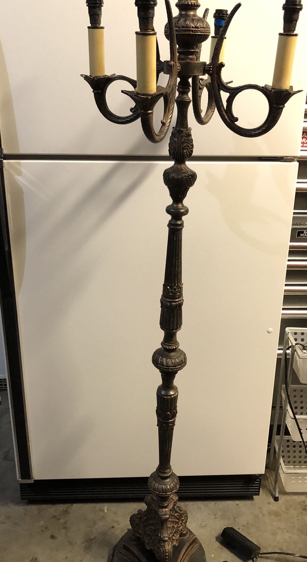 Antique Cast Iron Floor Lamp
