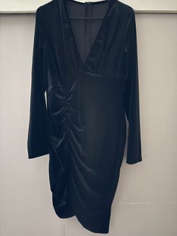 Black velvet dress