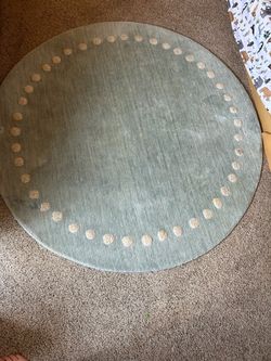 Gosselin Handmade Wool Blue Area Rug