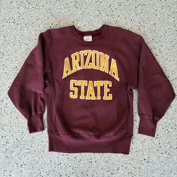 Vintage 80’s “CHAMPION” ASU Arizona State Reverse Weave Sweatshirt. Size Medium.