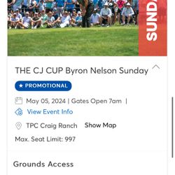 2 CJ Cup Bryson Nelson Tickets