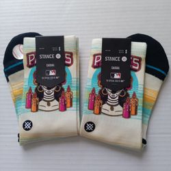 San Diego Padres Men's City Connect 2.0 Dia De Los Muertos Alternate Stance Socks Small