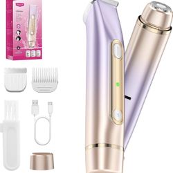 2 in 1 Bikini Trimmer for Women, Dual Head Electric Razor