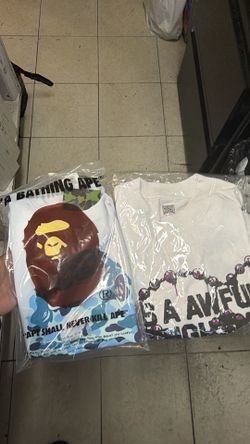 bape t shirt and alocs t shirt new with tags
