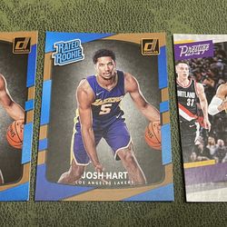 Lot of 3 Josh Hart NBA Rookie Cards