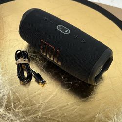 Tested Used JBL Charge 5 Portable Bluetooth Waterproof Speaker With Charging Cable 