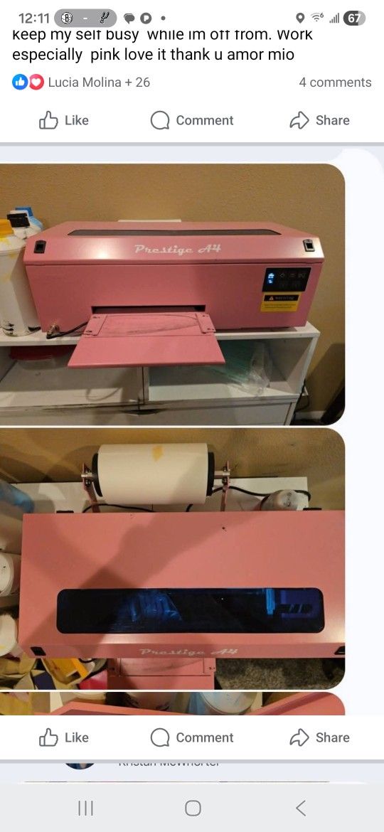Prestige A4 Dtf Machine And Ink For Sale Works Good 