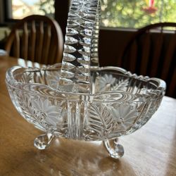 Vintage Lead Crystal Basket
