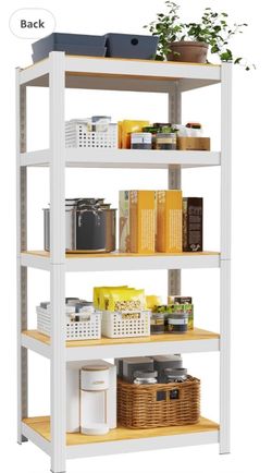 NEW VDEVY 5-Tier Storage Shelf – White – 24” x 16” x 60”