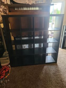 Large Black Shelving Unit