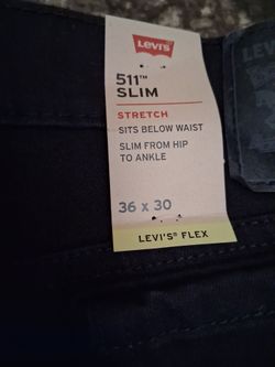Mens Brand-new all black Levi jeans (36x30)