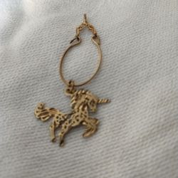 14k Gold Unicorn Pendant And Charm Holder Gold 