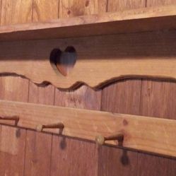 Wooden Shelf / Hanger Combination