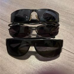 Brand New Panama Jack Sunglasses,solar X Visor Glasses And No Brand All Black Glasses