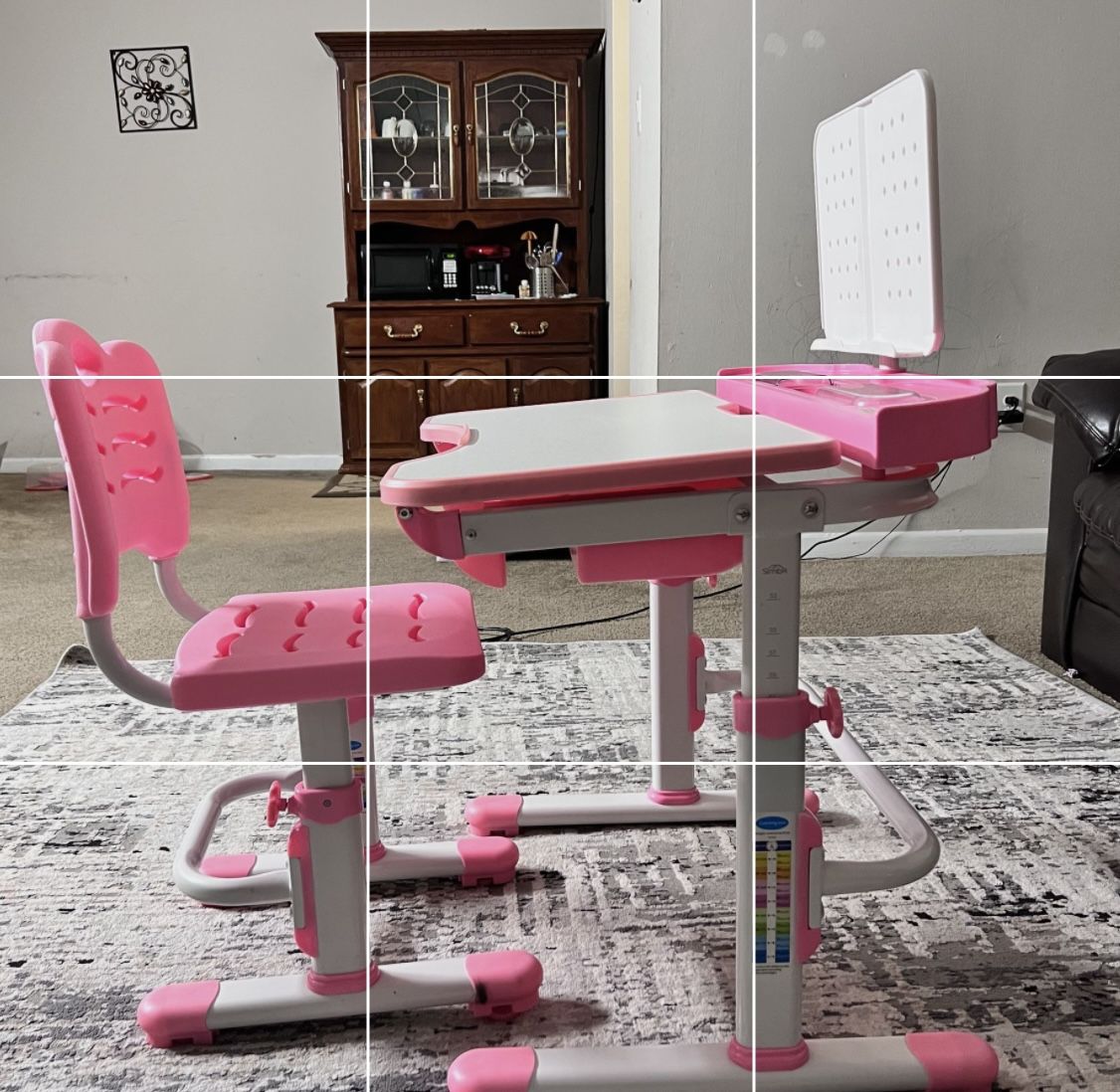 Kids desk and chair set