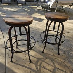 Heavy Duty Swivel Bar Stools Set Of 2