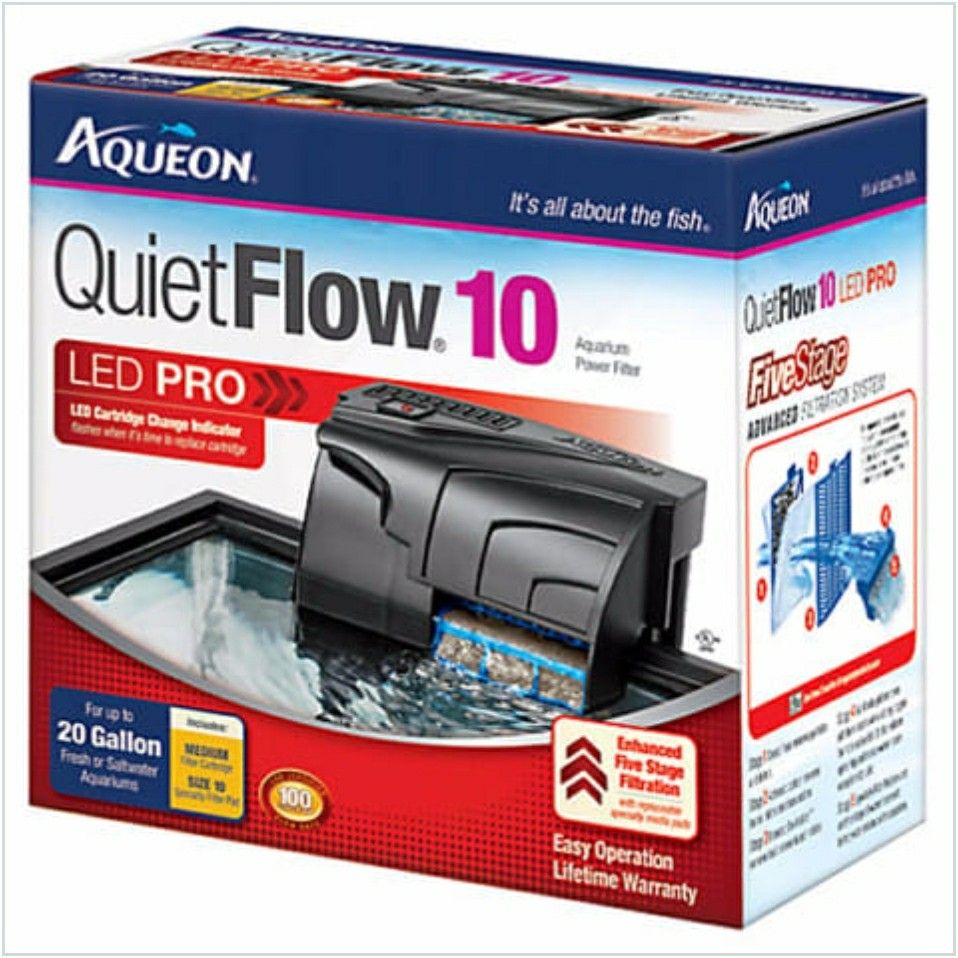 Aqueon QuietFlow LED PRO 10 Aquarium Power Filter