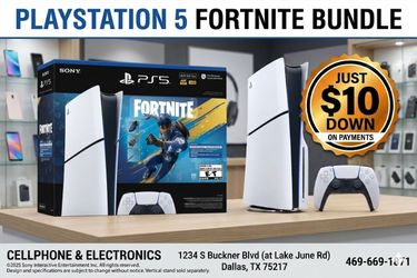 PlayStation 5 Fortnite Bundle Brand New - On Payments With Just $10 Down 🤩 (No Credit Needed  ✅ Hurry Up )