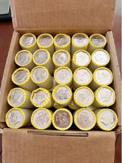 $500 SEALED KENNEDY HALF DOLLAR BANK ROLLS 1000 COINS UNOPENED 90% SILVER COIN POTENTIAL