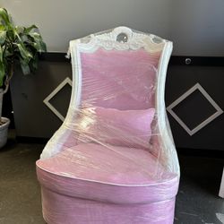 Suede Pink Chair