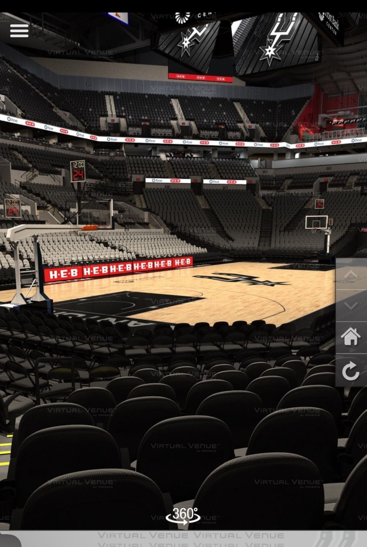 SPURS VS Hawks Section 26 Club Level Dec. 19