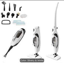 Steam Mop with lots of attachments. Brand new, only used once. Works great, I just need a bigger one