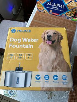 Voluas Dog Water Fountain 1.8 Gallon Stainless Steel