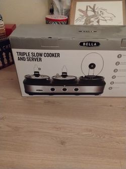 Bella Triple Slow Cooker And Server