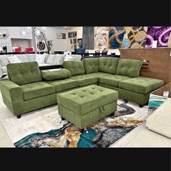 New Sectional + Ottoman