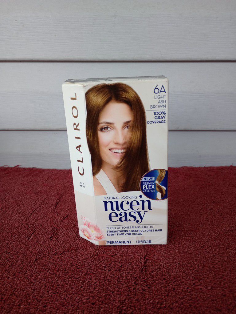 CLAIROL ~ Nice 'N Easy ~ Permanent ~ 6A Light Ash Brown Hair Color