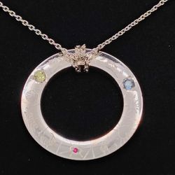 2026 Lithuanian Mint “Circle of Luck” Silver Coin Necklace – Gemstone 037/300