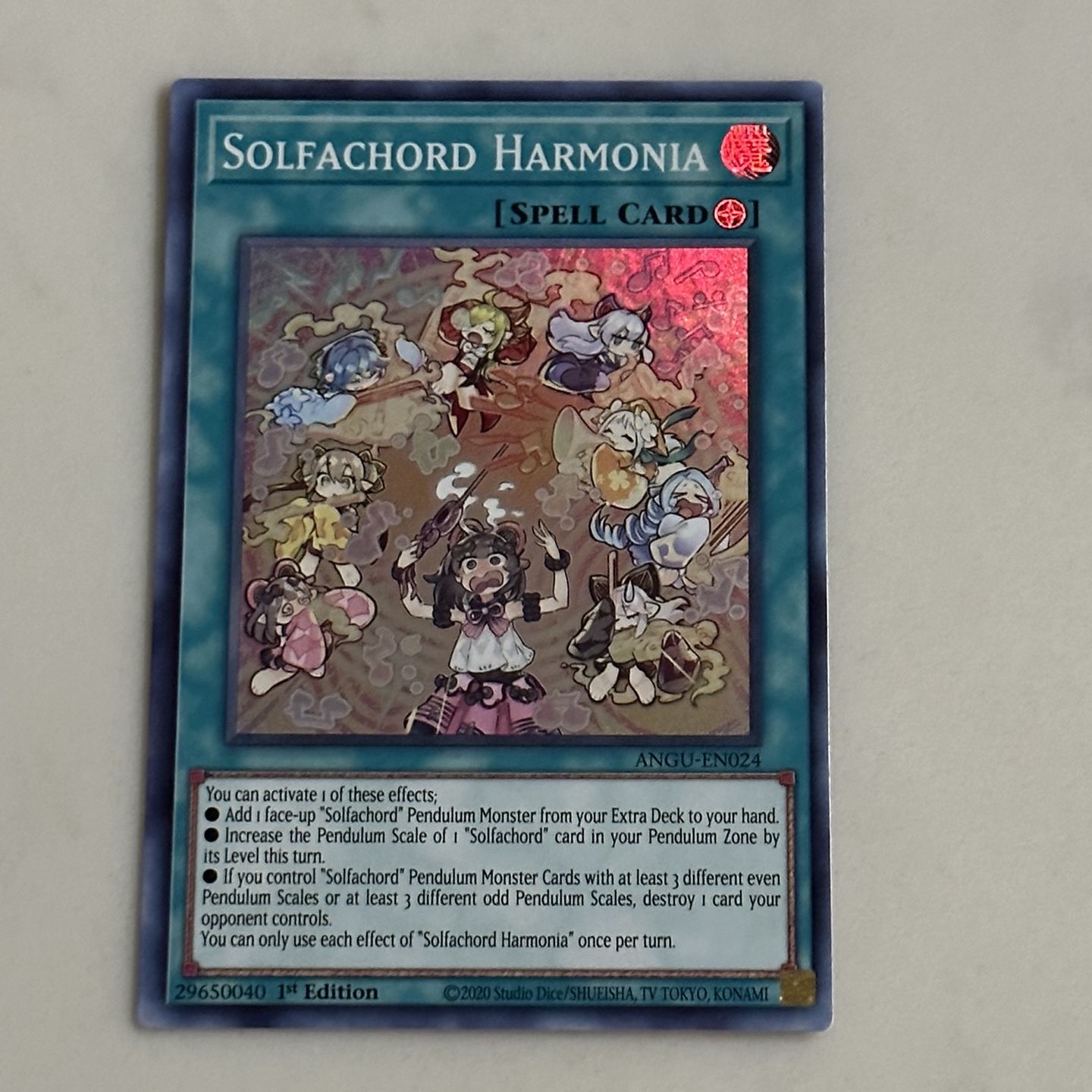 Yugioh Solfachord Harmonia NM 1st Edition Super Rare Ancient Guardians for  Sale in Chula Vista, CA - OfferUp