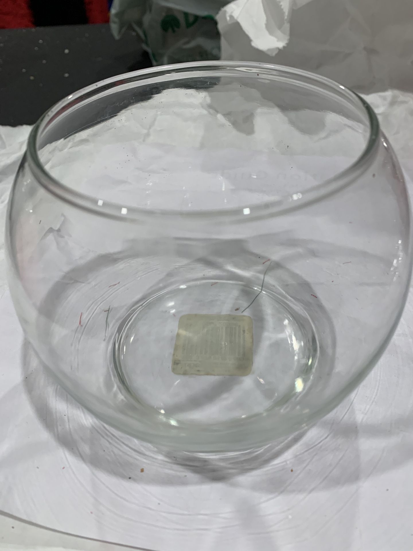 LIBBEYS GLASS FISH BOWL CANDLE VOTIVE