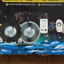 Nicheless Pool Lights, 1.5 Inch 3 in 1 smart LED RGB Pool Light Open box Silver