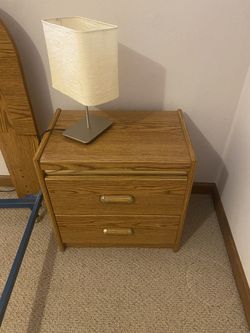 Queen Sized Bed Frame With Mattress And Box Spring , Two Side Tables